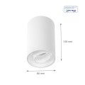 CHLOE GU10 SPOT NATYNKOWA GU10 250V IP20 80x130mm BIAŁY okrągła ruchoma