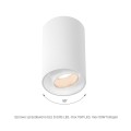 CHLOE GU10 SPOT NATYNKOWA GU10 250V IP20 80x130mm BIAŁY okrągła ruchoma