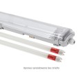 LIMEA LED TUBE SLIM HERMETYK G13 2x120 250V IP65 1310x90x63 mm SZARY