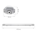 LIMEA LED TUBE SLIM HERMETYK G13 2x120 250V IP65 1310x90x63 mm SZARY