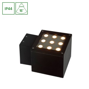 TORRE 2x9LED CREE 15st 230V 34W IP44 CW NAŚCIENNE