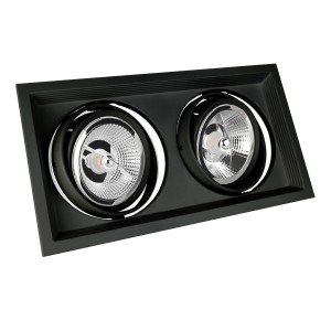 MDD MAXI DUE GU10 X 2 AR111 250V IP20 186x336x43mm CZARNY