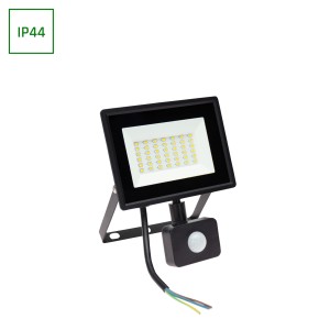 NOCTIS LUX 3 NAŚWIETLACZ 30W CW 230V IP44 150x190x53mm CZARNY czujnik ruchu PIR