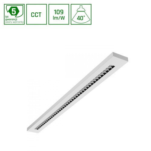 WLD PLANK 20W/30W/40W CCT 230V 40 IP20 1195X100X25 BIAŁY
