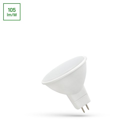 LED MR16 12V 4W SMD CW Z MLECZNĄ SZYBKĄ SPECTRUM