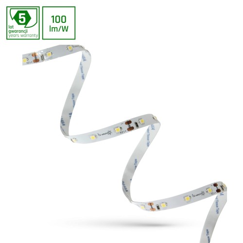 PASEK LED 20W 3528 60LED CW 5 lat 1m (rolka 5m) - bez osłony