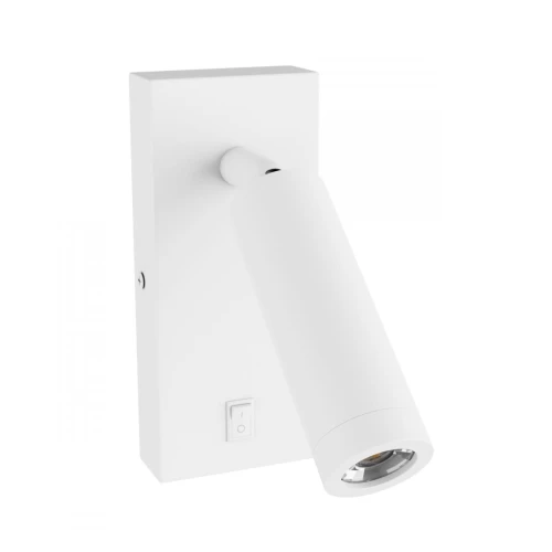 MADARA SLIM MR11 SWITCH KINKIET 230V IP20 38x95 + baza140x60x25 BIAŁY z włącznikiem