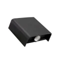 LUNARIX 1 KINKIET 2W CCT 230V IP54 RA90 110x100x40MM CZARNY, ŚWIECI GÓRA/DÓŁ