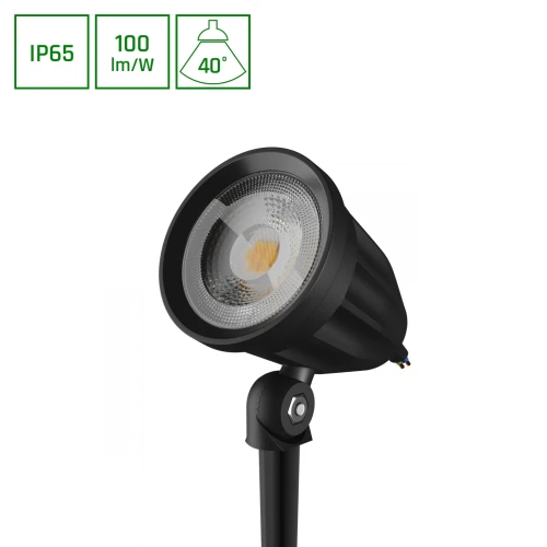 FLORI LIGERO OGRODOWA 6W NW 230V 40ST IP65 53X66X67MM + 145MM SPIKE CZARNY