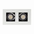 MIRORA GU10 X2 NATYNKOWA GU10 250V IP20 255X145X85 mm BIAŁY CZARNY prostokątna ruchoma