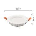DURE 3 MAX DOWNLIGHT 18W CW 230V 110st IP44 IK06 Fi190x30 BIAŁY okrągły 5 lat gwarancji