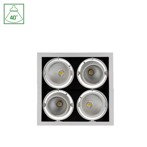 MODERN-DAY 4x1LED COB CITIZEN 40st 230V 4x27W IP20 WW DOWNLIGHT SQUARE + zasilacz