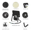 NOCTIS LUX 2 NAŚWIETLACZ 20W CW 230V IP44 158x121x25mm CZARNY czujnik ruchu PIR