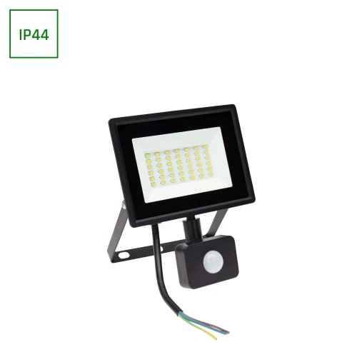 NOCTIS LUX 3 NAŚWIETLACZ 30W CW 230V IP44 150x190x53mm CZARNY czujnik ruchu PIR
