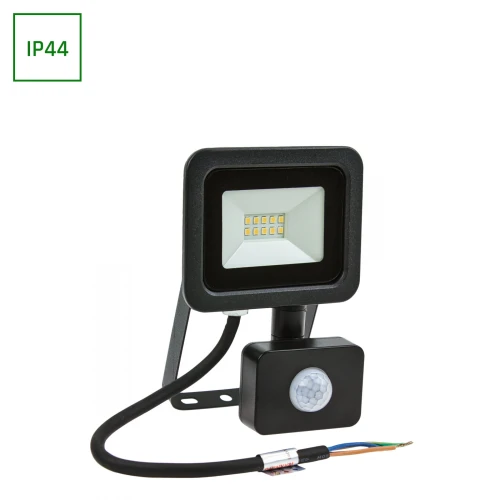 NOCTIS LUX 2 NAŚWIETLACZ 10W WW 230V IP44 160x104x25mm CZARNY czujnik ruchu PIR