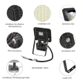 NOCTIS LUX 2 NAŚWIETLACZ 10W WW 230V IP44 160x104x25mm CZARNY czujnik ruchu PIR