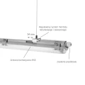 LIMEA LED TUBE SLIM HERMETYK G13 1x60 250V IP65 710x65x63 mm SZARY