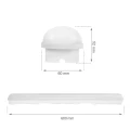LIMEA GO HERMETYK 600mm 25W NW 230V 120st IP65 IK07 600x60x52mm BIAŁY