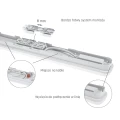 LIMEA GO HERMETYK 600mm 25W CW 230V 120st IP65 IK07 600x60x52mm BIAŁY