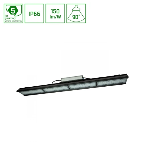 HALLS LINE HIGH BAY 200W NW 230V 90ST IP66 IK10 990X126X95MM CZARNY 5 LAT GW. 0-10V