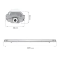 LIMEA LED TUBE SLIM HERMETYK G13 2x120 250V IP65 1310x90x63 mm SZARY