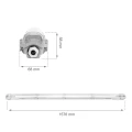 LIMEA LED TUBE SLIM HERMETYK G13 1x150 250V IP65 1610x65x63 mm SZARY