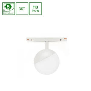 SYSTEM SHIFT CCT- GLOBE OPRAWA KULA FI100X130MM 5W 165ST BIAŁA CCT SWITCH 5 LAT GW.