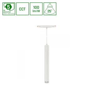 SYSTEM SHIFT CCT- HANGIT OPRAWA ZWIS 40X297 (900MM KABEL) 12W 25ST BIAŁY CCT SWITCH 5 LAT GW.