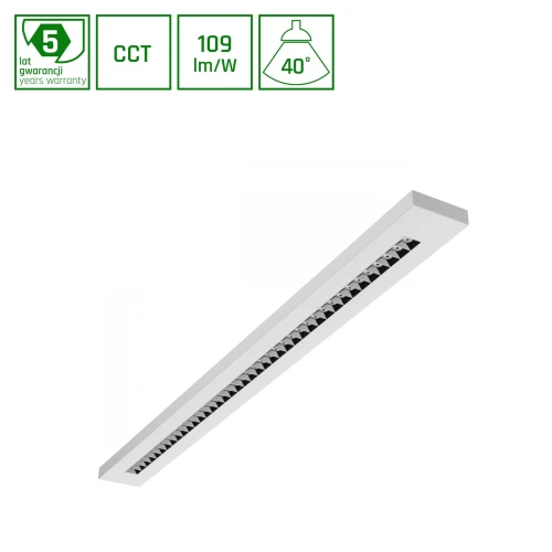 WLD PLANK 20W/30W/40W CCT 230V 40 IP20 1195X100X25 BIAŁY