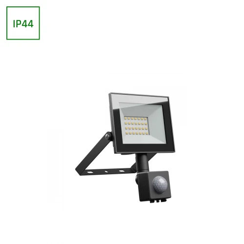 NOCTIS LUX 4 NAŚWIETLACZ 20W CW 230V IP44 116x174x53mm CZARNY czujnik ruchu PIR