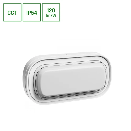PASTILO 10W CCT 230V 120st IP54 IK10 205x105x47mm BIAŁY OWALNA