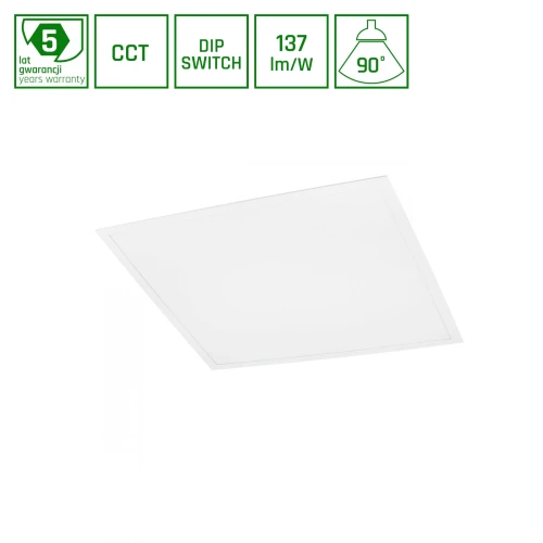 ALGINE PANEL BACKLIGHT 26W/36W/46W CCT 230V 90ST IP20 UGR<19 600X600X34MM BIAŁY 5 LAT GWARANCJI