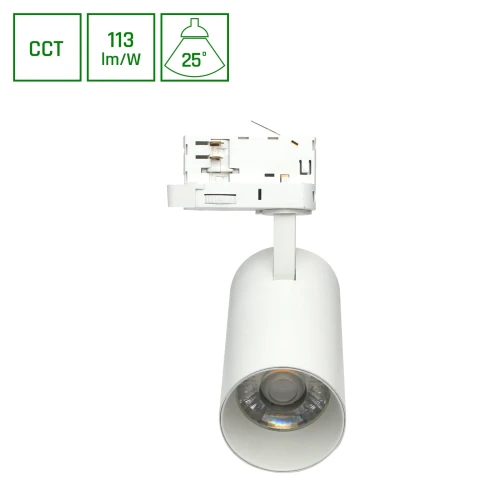 ANDROMEDA PRIME NA SZYNOPRZEWÓD 3F CCT 24W 230V 25st IP20 śr.76x177x228mm BIAŁY SPECTRUM