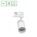 ANDROMEDA PRIME NA SZYNOPRZEWÓD 3F CCT 8W 230V 25st IP20 śr. 54x109x160mm BIAŁY SPECTRUM
