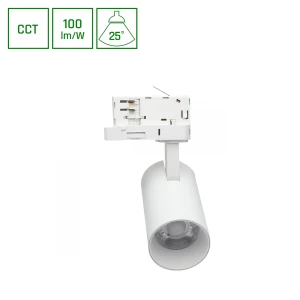 ANDROMEDA PRIME NA SZYNOPRZEWÓD 3F CCT 8W 230V 25st IP20 śr. 54x109x160mm BIAŁY SPECTRUM