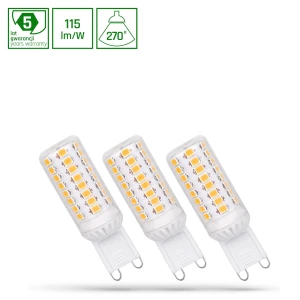 LED G9 230V 4W CW DIMMABLE SMD 5 LAT PREMIUM SPECTRUM 3-PACK