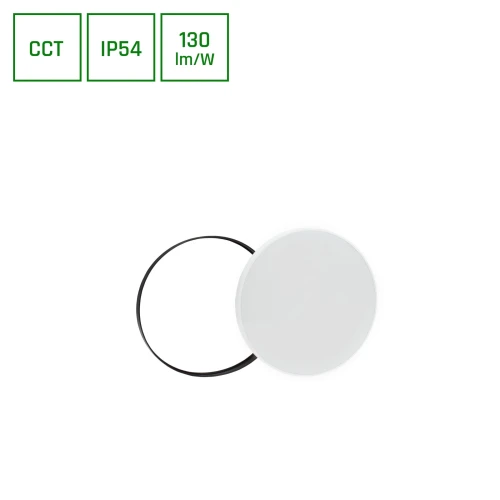 NYMPHEA BLACK &amp; WHITE RINGS 24W CCT 230V 115st IP54 FI320x52 BIAŁY/CZARNY OKRĄGŁA