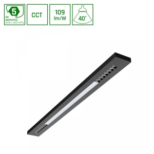WLD PLANK 20W/30W/40W CCT 230V 40 IP20 1195X100X25 CZARNY OPAL