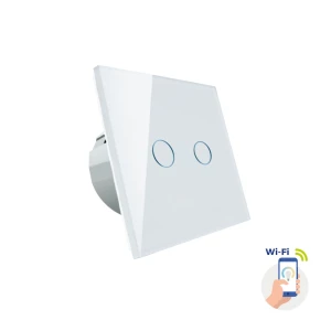 WŁĄCZNIK ŚWIATŁA DWUSTREFOWY BIAŁY Wi-Fi Spectrum SMART