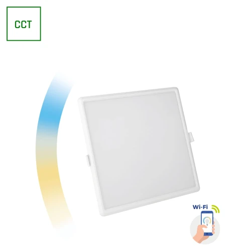 ALGINE DOWNLIGHT 22W 230V 120st IP20 IK06 215x215 x38mm BIAŁY kwadrat CCT+DIM Wi-Fi SPECTRUM SMART
