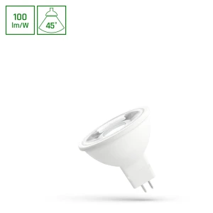LED MR16 12V 4W SMD 45 st CW z soczewką SPECTRUM
