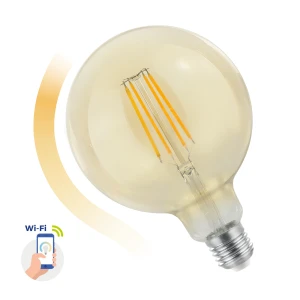 Żarówka Wi-Fi/Bluetooth Tuya LED GLOB G125 5,5W E-27 COG 230V CCT+DIM (1700K-2700K) AMBER