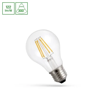 LED GLS E-27 230V 9W COG WW CLEAR SPECTRUM