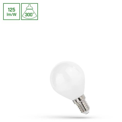 LED KULKA E-14 230V 6W COG WW MILKY SPECTRUM