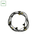 GIRLANDA 250V IP44 5000mm 10xE27 CZARNY łączona
