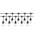 GIRLANDA 250V IP44 9550mm 10xE27 CZARNY łączona