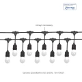 GIRLANDA 250V IP44 9550mm 10xE27 CZARNY łączona