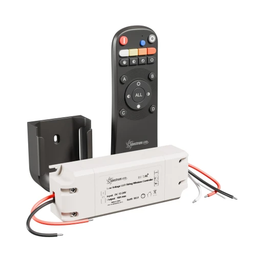 ZESTAW KONTROLER DO PASKA LED 12V/24V 120W/240W 10A CCT DIMM PILOT 1S +UCHWYT CZARNY KONEKTO MESH
