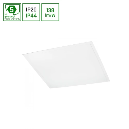 ALGINE PANEL BACKLIGHT 40W CW 230V 120st IP44 600x600x26 BIAŁY 5 lat gw. Podtynk DALI