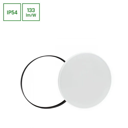 NYMPHEA BLACK &amp; WHITE RINGS 40W NW 230V 115st IP54 FI485x70 BIAŁY/CZARNY OKRĄGŁA